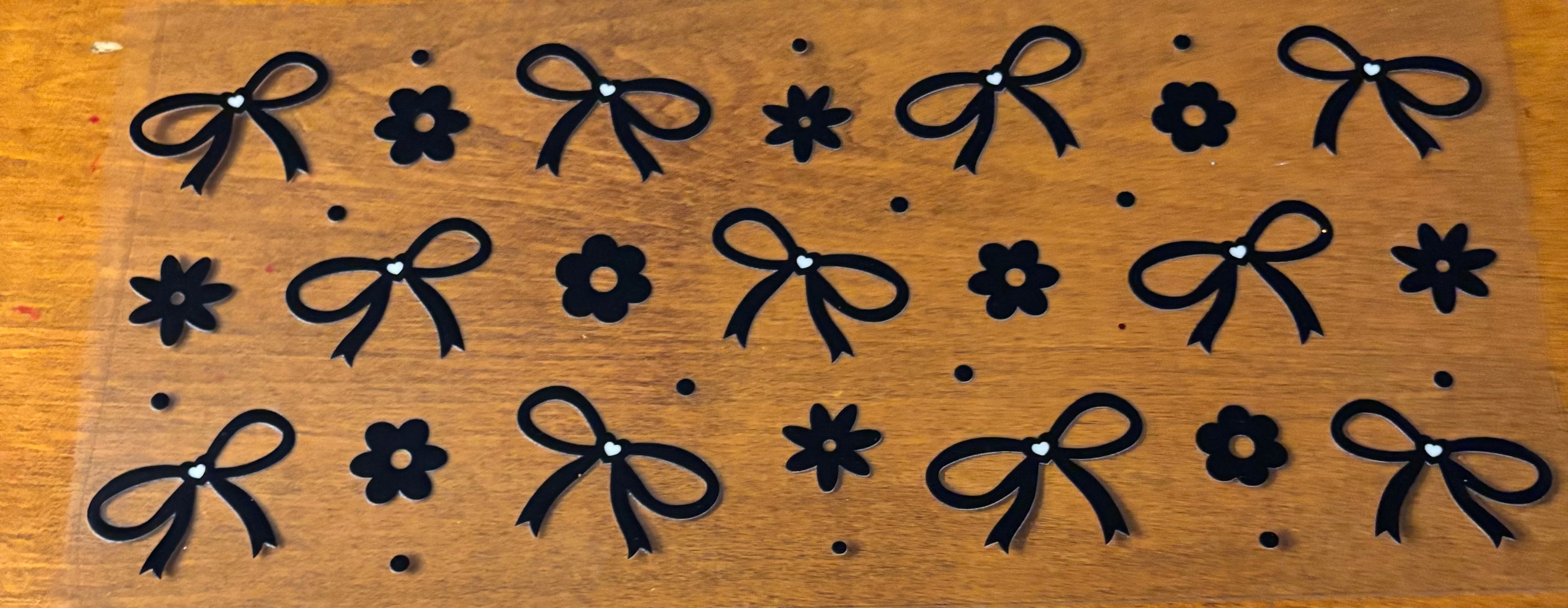Black Bows with Flowers